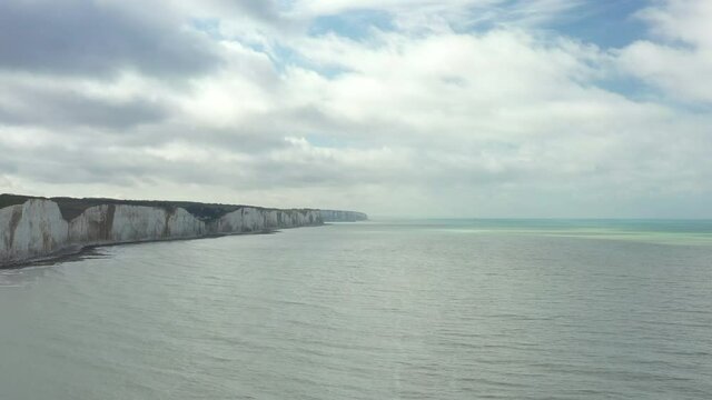 The chalk cliffs of the village of Ault dans la Somme, France
