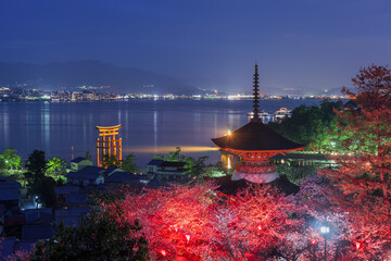 Miyajima Island, Hiroshima, Japan in Spring
