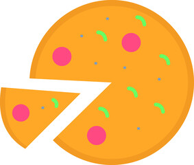 food icons pizza and fast food
