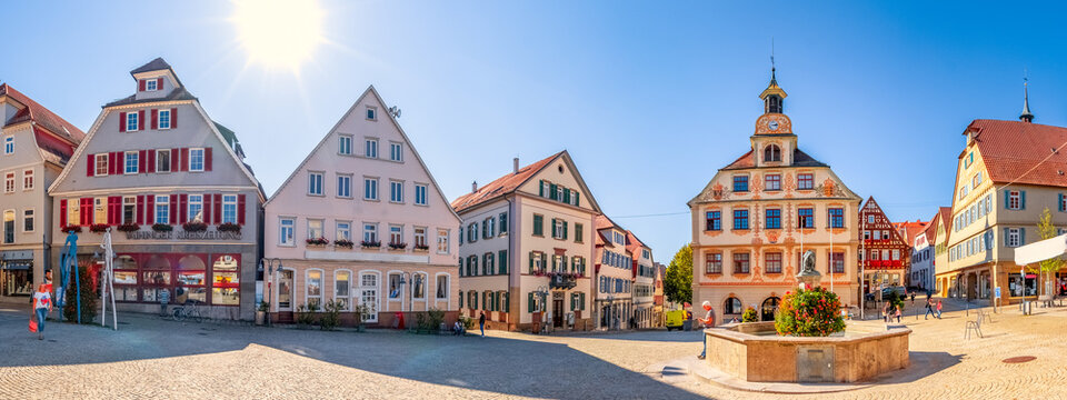 Marktplatz, Vaihingen an der Enz, Baden-W&uuml;rttemberg, Deutschland 