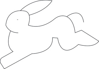 easter icons rabbit and easter