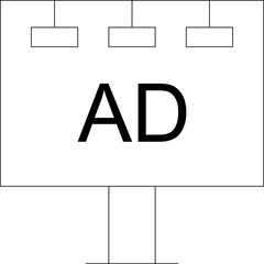 digital advertising icons sign board and Advertisement