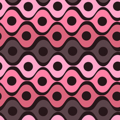 Stylized waves and circles between them. Wallpapers, textiles, packaging, background for websites or mobile applications