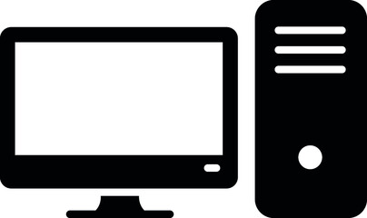 device and hardware icons computer and monitor