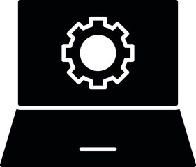 data storage icons laptop and technology