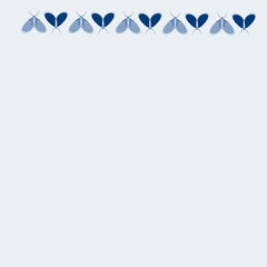 Frames on a square background - stylized moths - graphics. Design elements