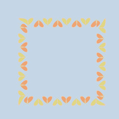 Frames on a square background - stylized moths - graphics. Design elements