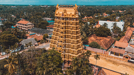 Złota hinduska świątynia, widok z góry.