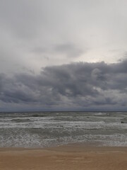 storm on the beach