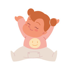 Obraz premium happy baby girl