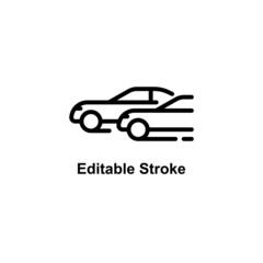 car racing icon designed in outline style in sports icon theme