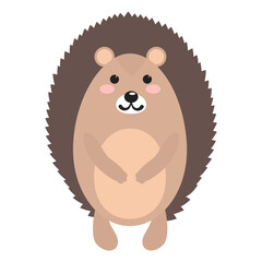 hand-drawn forest animal - hedgehog