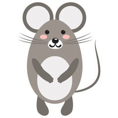 hand-drawn forest animal - mouse