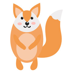 hand-drawn forest animal - Fox
