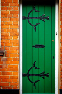 vintage wooden front door