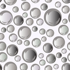 Full Seamless Circle Texture Print Pattern. Dress Fabric. Silver Background Vector. Design for Textile and Home Decoration. 