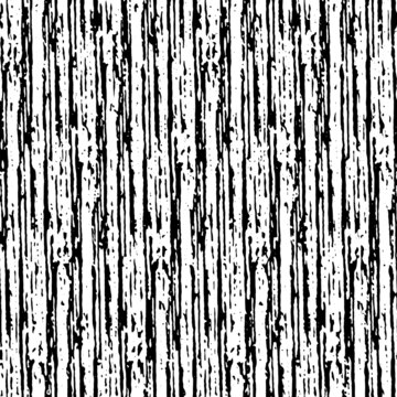 Full Seamless Distressed Vertical Lines Pattern. Monochrome Vector. Black and White Dress Fabric Print. Design for Textile and Home Decoration.