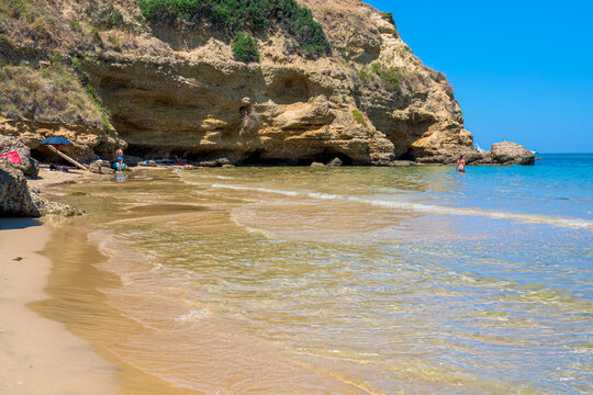 Punta Aderci and Punta Penna beach, Vasto, Abruzzo in southern Italy, on Costa dei Trabocchi (Coast Of the Trabocchi).