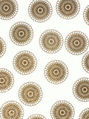 Gold mandalas on a white background, shiny ornaments on a white background, gold patterns on a white background, shiny drawings, gold sparkles