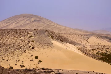 Papier Peint photo autocollant Plage de Sotavento, Fuerteventura, Îles Canaries Vue sur la dune de sable de la plage de Sotavento dans l& 39 île canarienne de Fuerteventura.