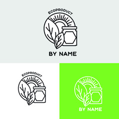 blank eco product logo leaves sun blanks