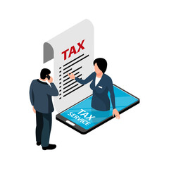 Tax Service Isometric Composition