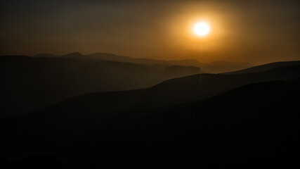 Beautiful landscape with view of Taurus (Toros) Mountains, Turkey.