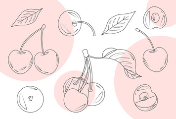 Minimalistic cherry set