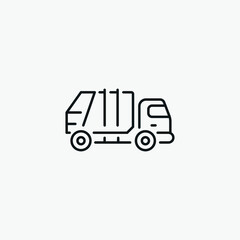 garbage truck  sign vector icon 