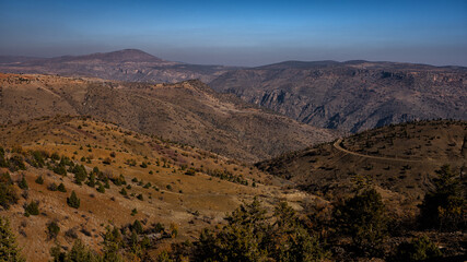Beautiful landscape with view of Taurus (Toros) Mountains, Turkey.