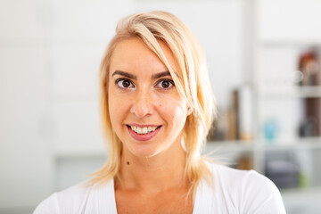 Fototapeta premium Portrait of a positive business woman in the office