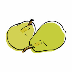 Fresh healthy food. Vegetarian healthy food. Natural product. Healthy organic vegan food. Vector icon. Healthy diet. 