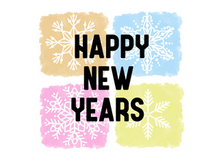 Happy New Year Celebration Card, Party Invitation, Celebration Card with Colorful Background, Triangle shapesd background