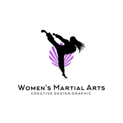 Illustration of the perfect women's martial arts vector design for any purpose related to martial arts