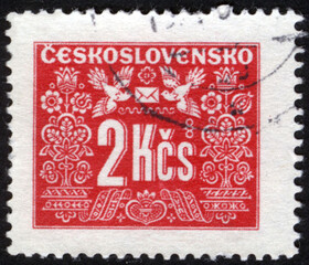 Postage stamps of the Czechoslovakia. Stamp printed in the Czechoslovakia. Stamp printed by Czechoslovakia.