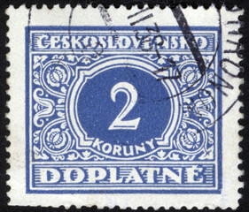 Postage stamps of the Czechoslovakia. Stamp printed in the Czechoslovakia. Stamp printed by Czechoslovakia.