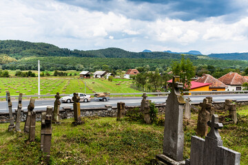 The monument complex from Tebea. Heroes Cemetery. Tebea, Hunedoara, Romania.