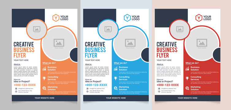 modern professional business a4 flyer template creative poster brochure cover design vector