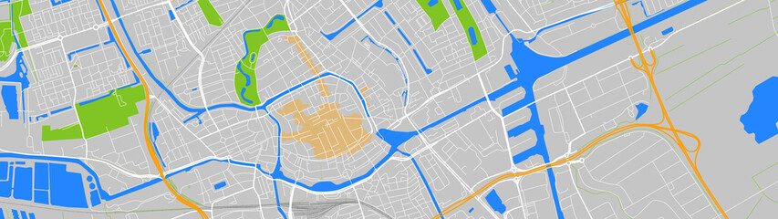 Obraz premium digital vector map city of Groningen. You can scale it to any size.