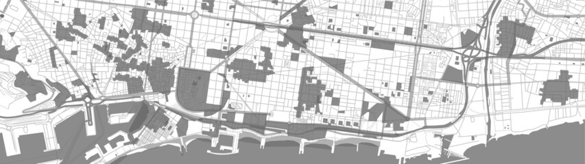 digital vector map city of Barcelona. You can scale it to any size.