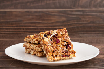 Peanut Candy Bars Mithai Or Giurgiulena Known As Meetha Chikki, Gud Patti, Gur Mungfali Chiki, Gajak, Tilgul, Gajjak, Gazak Or Gachak Is Made Of Moongfali And Jaggery. Makar Sankranti And Lohri Food