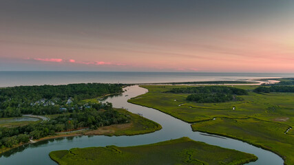 Fototapeta na wymiar Johns Island Dusk