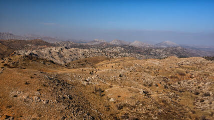 Beautiful landscape with view of Taurus (Toros) Mountains, Turkey.