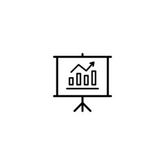 Presentation billboard sign icon vector