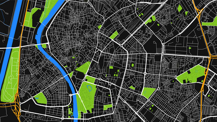 Fototapeta premium digital vector map city of Sevilla.. You can scale it to any size.