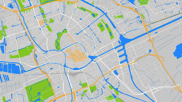 digital vector map city of Groningen. You can scale it to any size.