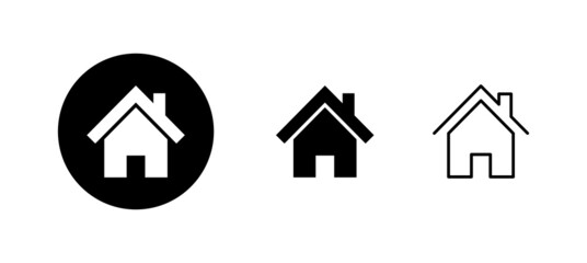 House icons set. Home sign and symbol