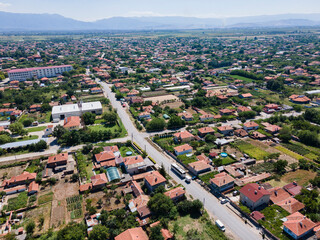Obraz premium Aerial view of village of Tsalapitsa, Bulgaria