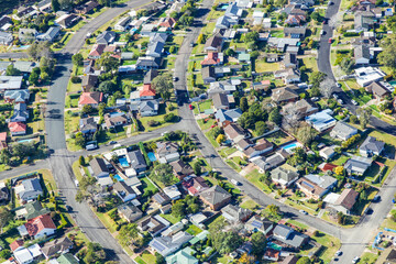 Typical NSW Residential Aeria - Newcastle Australia