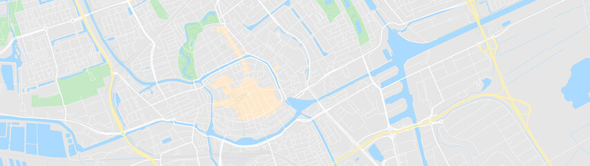 Naklejka premium This is a digital map city. It is Groningen